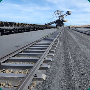 Rail Trackwork supporting balanced machines, bulk handling assets for mining, ports and heavy industry. structural engineering assessments condition and risk management