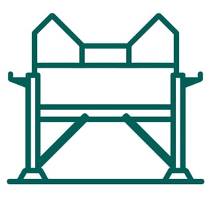 Sketch of an industrial conveyor system used for bulk material transport in mining, ports, and processing facilities. Asset inspected by Structural Integrity Engineering for condition assessment, maintenance planning, and structural integrity management.