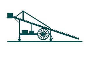 Sketch of a conveyor tripper used to distribute bulk materials across stockpiles, to and from balanced machines, and storage facilities. Asset inspected by Structural Integrity Engineering for condition assessment, maintenance planning, and structural integrity management.
