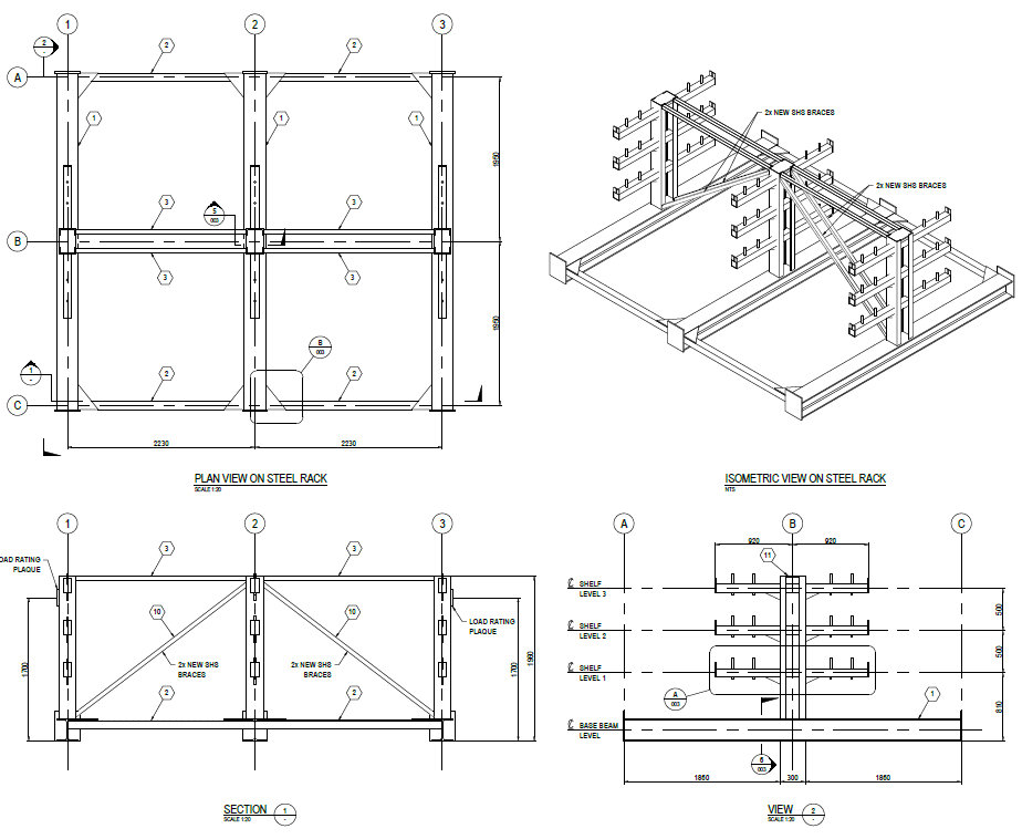 Structural audit and engineering assessment of steel maintenance rack infrastructure to evaluate structural integrity, compliance and ongoing maintenance requirements.