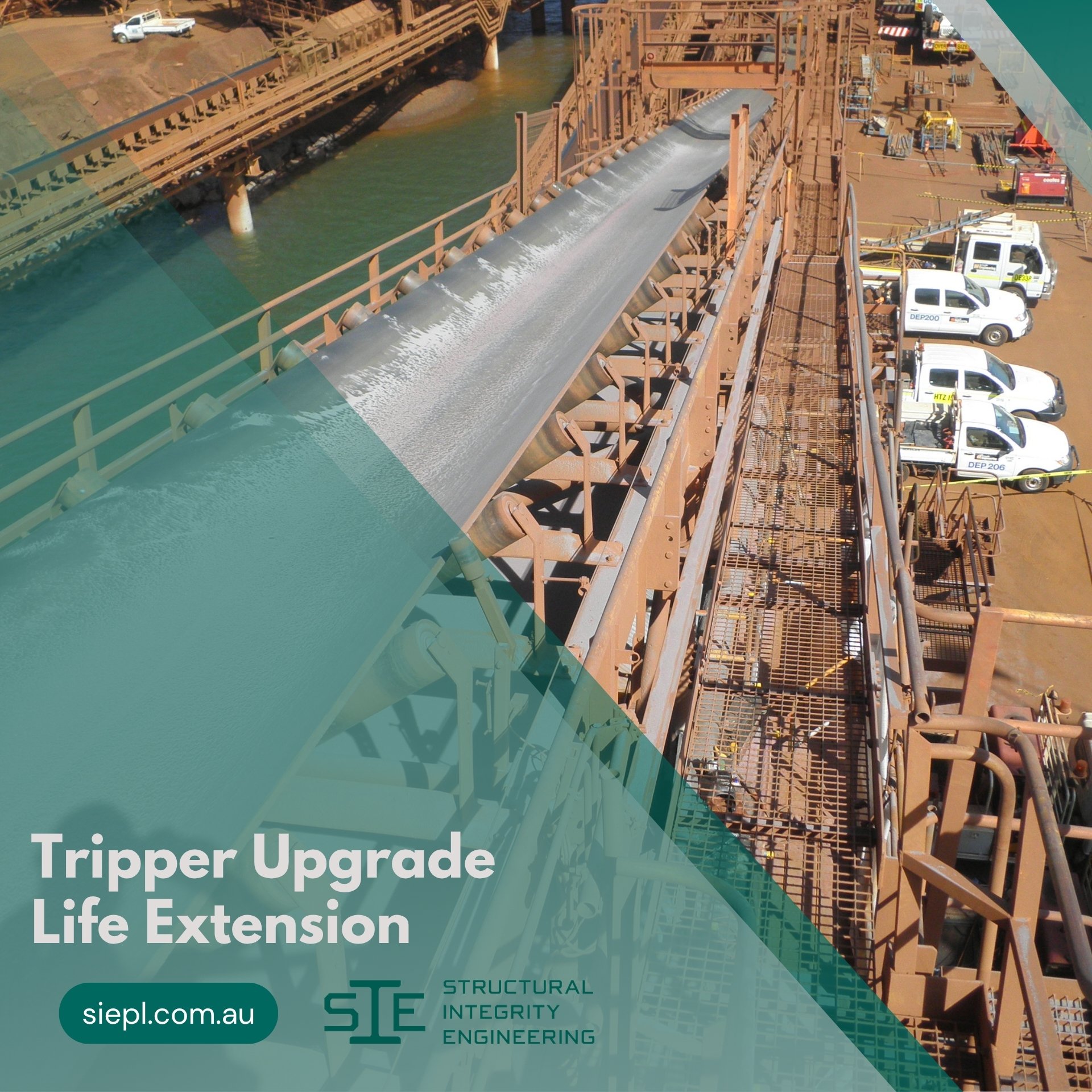 Tripper upgrade project delivering asset life extension, improved reliability, and continued performance in bulk materials handling operations.