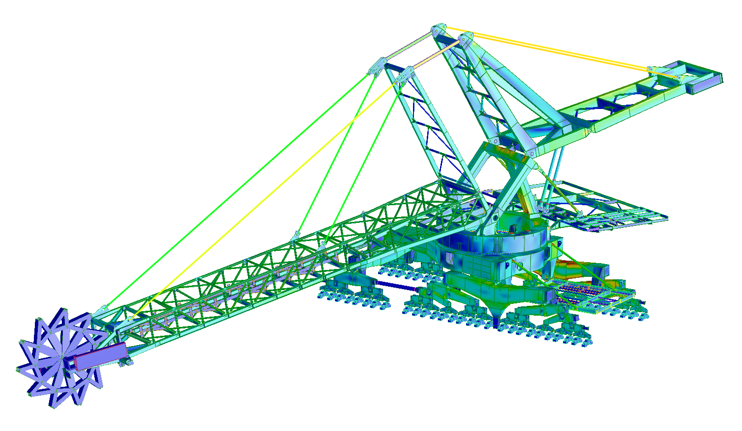 Advanced structural analysis of balanced machine infrastructure to assess structural performance, identify operational risks and support asset integrity management in mining operations.